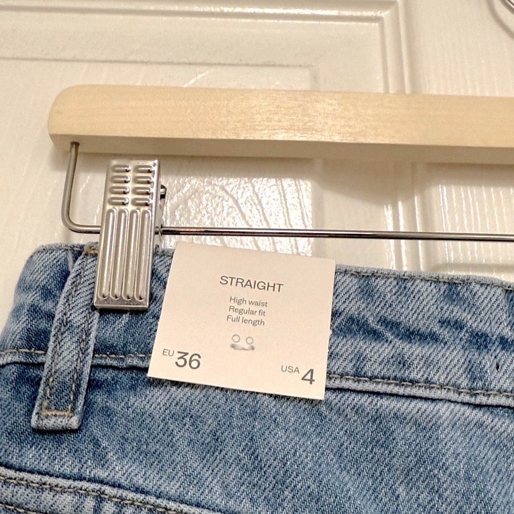 NWT MANGO High Waist Straight Leg Jeans - Picture 11 of 14